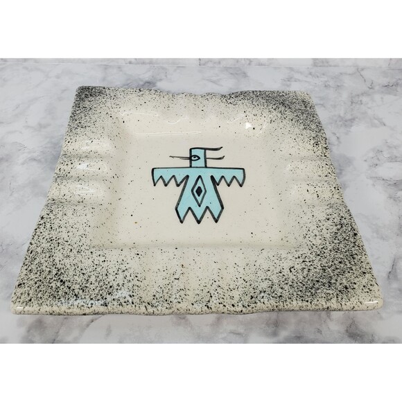Vintage Kachina Figure Ashtray Loma of Arizona Speckled Pottery Southwestern - Picture 3 of 8